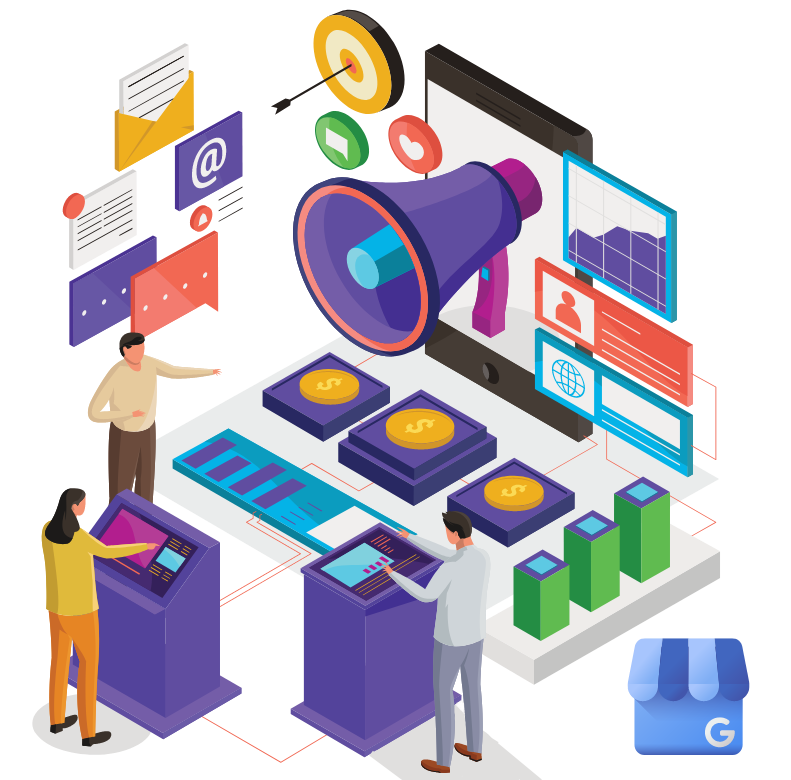 Illustration des digitalen Marketings